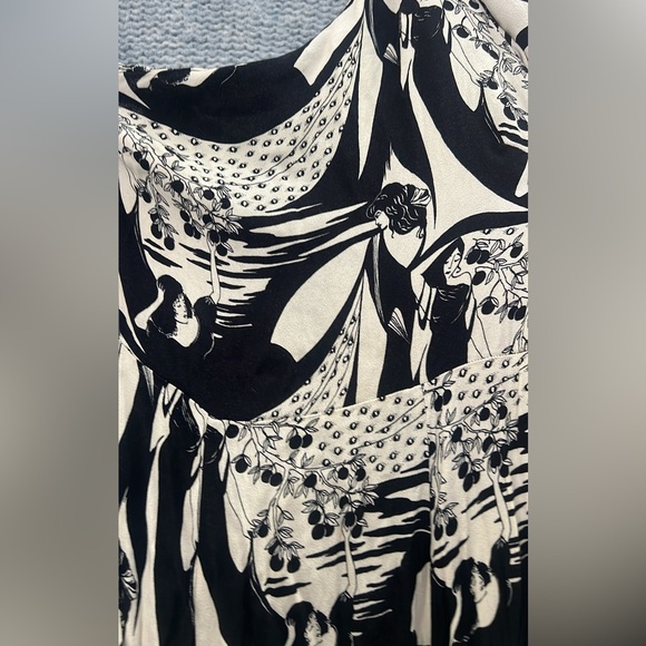Reformation Persephone Print One Shoulder High Slit Midi Dress Sz 4 - Picture 8 of 14